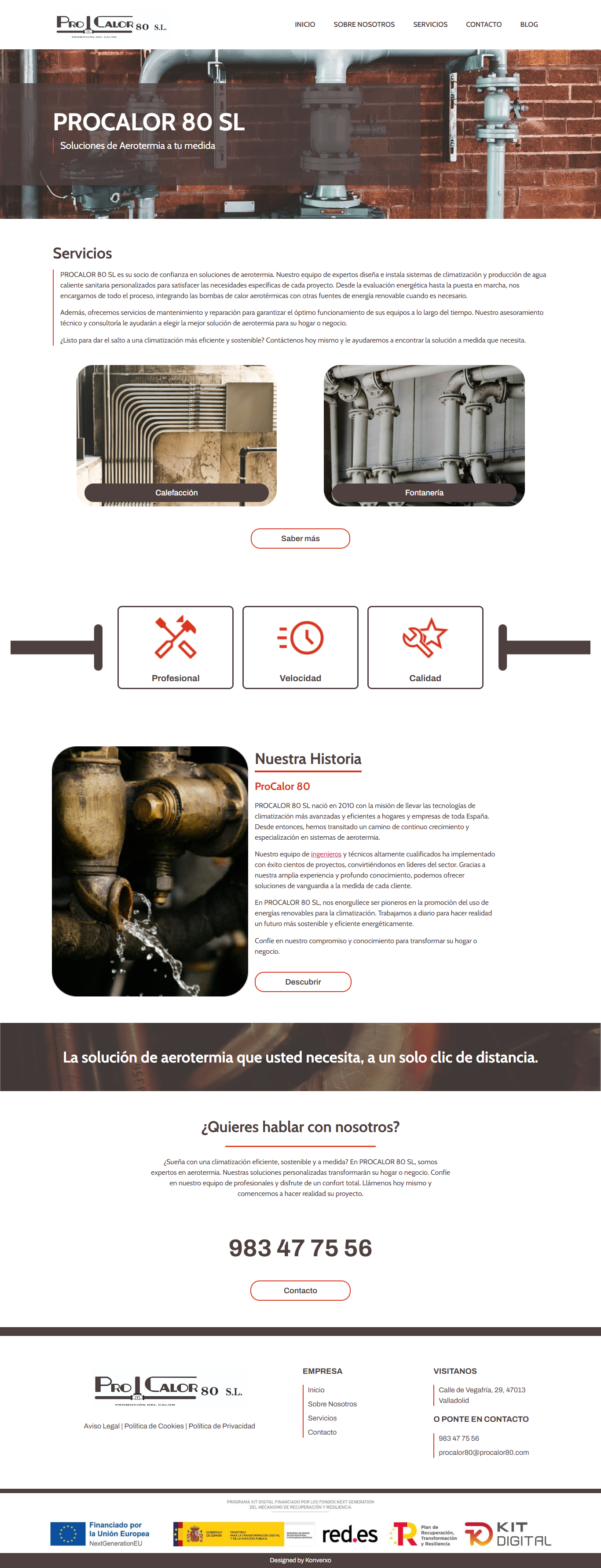 Homepage de la página web Grupo Transalex
